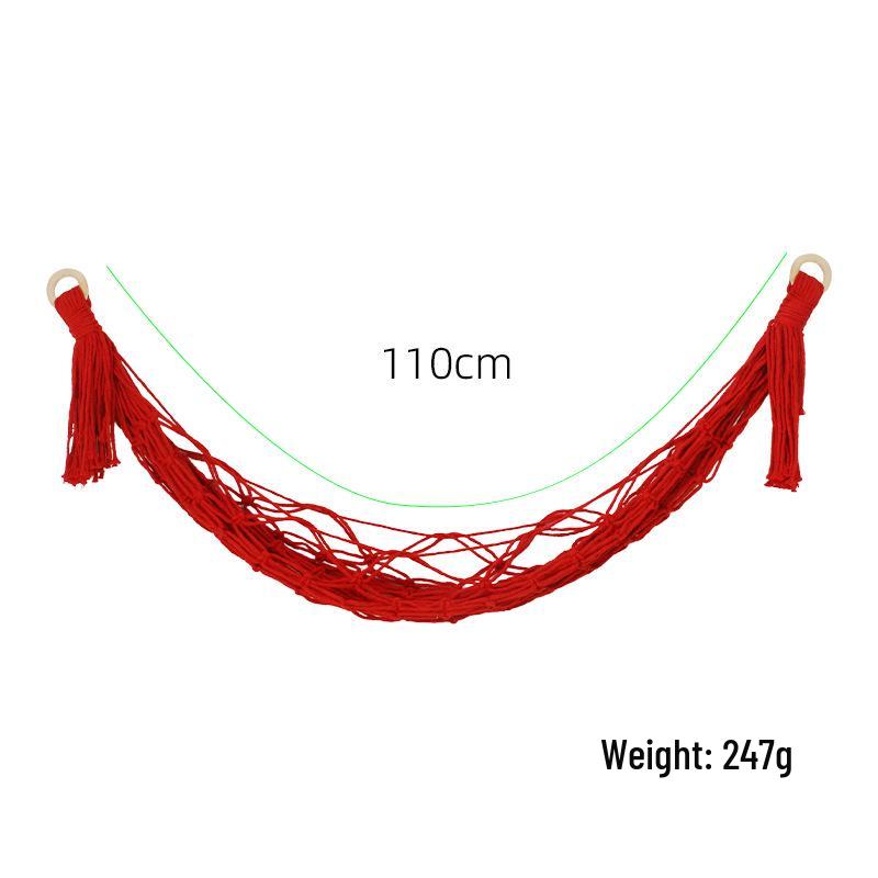 Nordic Lace Wall-Mounted Cotton Rope Toy Storage Hammock