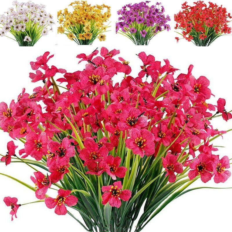 Bright And Lush Artificial Plum Blossoms Perfect Uv Resistant Outdoor Decor