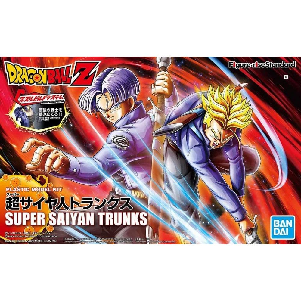 Trunks Dragon Ball Super Saiyan standard cu înălțări figurative (Reînnoire) Model din plastic cu coduri de culori