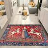 Medieval-style vintage patterned rug, suitable for living room, bedroom, game room, computer room and home décor.