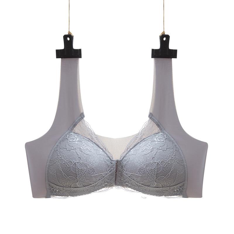 Stor storlek främre spänne spets sömlös BH - U-formad Nursing Comfort BH utan stålring