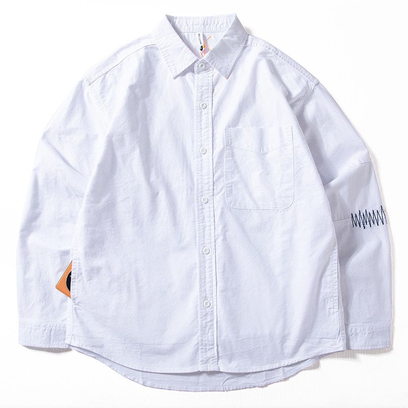 Men's Shirt 2024 New Vintage Striped Pure Cotton Long-Sleeve Trendy Cool Loose Casual Versatile Shirt Fashion