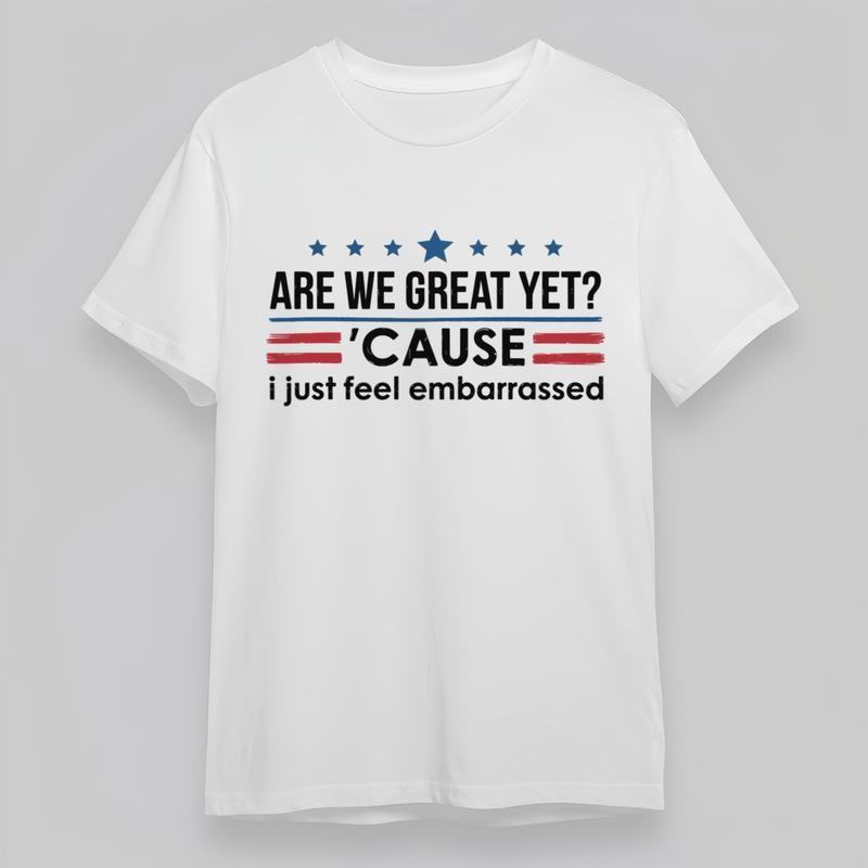 Women's Plus Size Classic T-Shirt Blue Stars Embarrassment Quote Graphic Tee