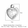 3pcs/Lot Peach Heart Crescent Mirror Polished 316 Stainless Steel DIY Charm Eye Sun Star Moon Rhinestone Jewelry Pendant