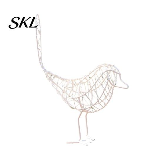 Handcrafted Iron Bird Figurine Wire Figurine, Minimalist Hollow Metal Sculpture, Stable Desk Accessory Rustproof Tabletop Decor for Bookshelf,