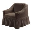 Einsitzer-Sofa Seater Seersucker Überwurf mit Rock Universeller Stretch-Sofa-Couch-Überwurf Leicht passender Möbelschutz