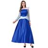 New Adult Ladies Fairy Tale Sleeping Beauty Princess Two-Color Dress Cosplay Costume