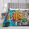 Pingwiny z Madagaskaru Merch Kocie Miękki Polarowy Koc Piknikowy Wygodne Narzuty