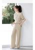Two piece set of western-style age reducing wide leg pants with fashionable temperament