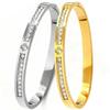 Elegant Non-Fading Titanium Steel Bracelet for Women, Gold-Plated European and American Style Stainless Steel.