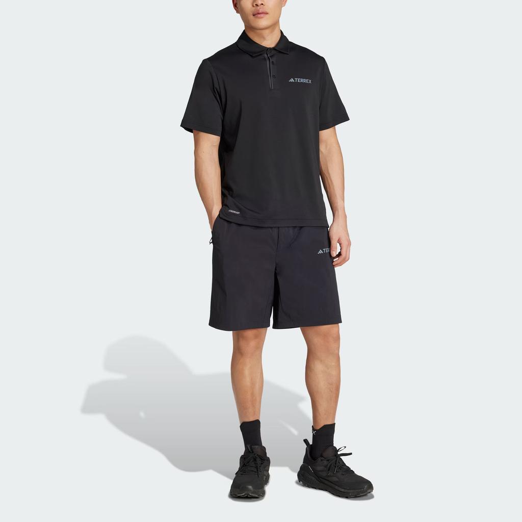 Adidas Terrex Aeroready Outdoor Quick-Dry Sports Polo Shirt Men Tops Black JI8331