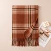Thick Warm Faux Cashmere Plaid Scarf Women Men Winter College Style Long Wrap Shawl Daily Commute