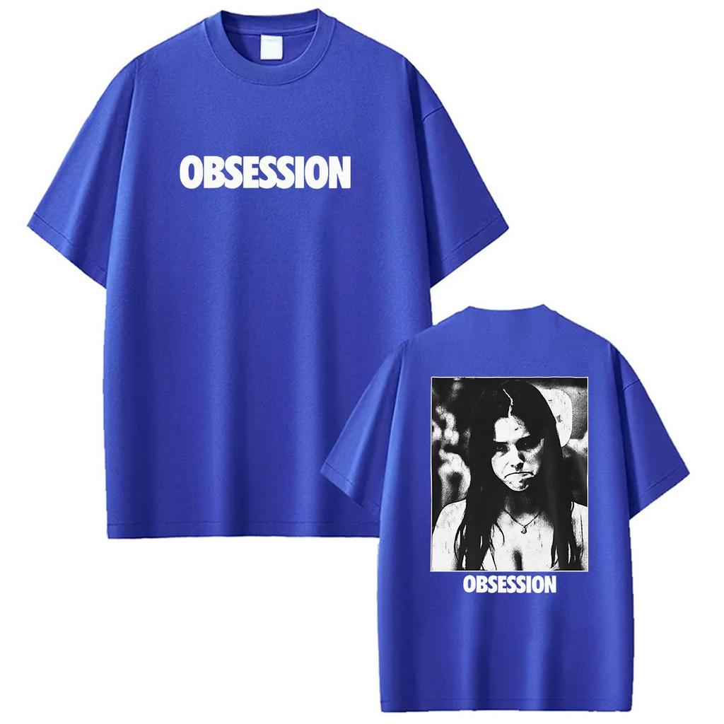 Obsession Shirt Vintage Washed Unisex Oversized Gothic Streetwear Soft Cotton Short Sleeve Tee Gift Clothing Tops 2026 Hot Sale
