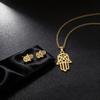 European Fashion Star & Moon Clavicle Necklace and Earring Set