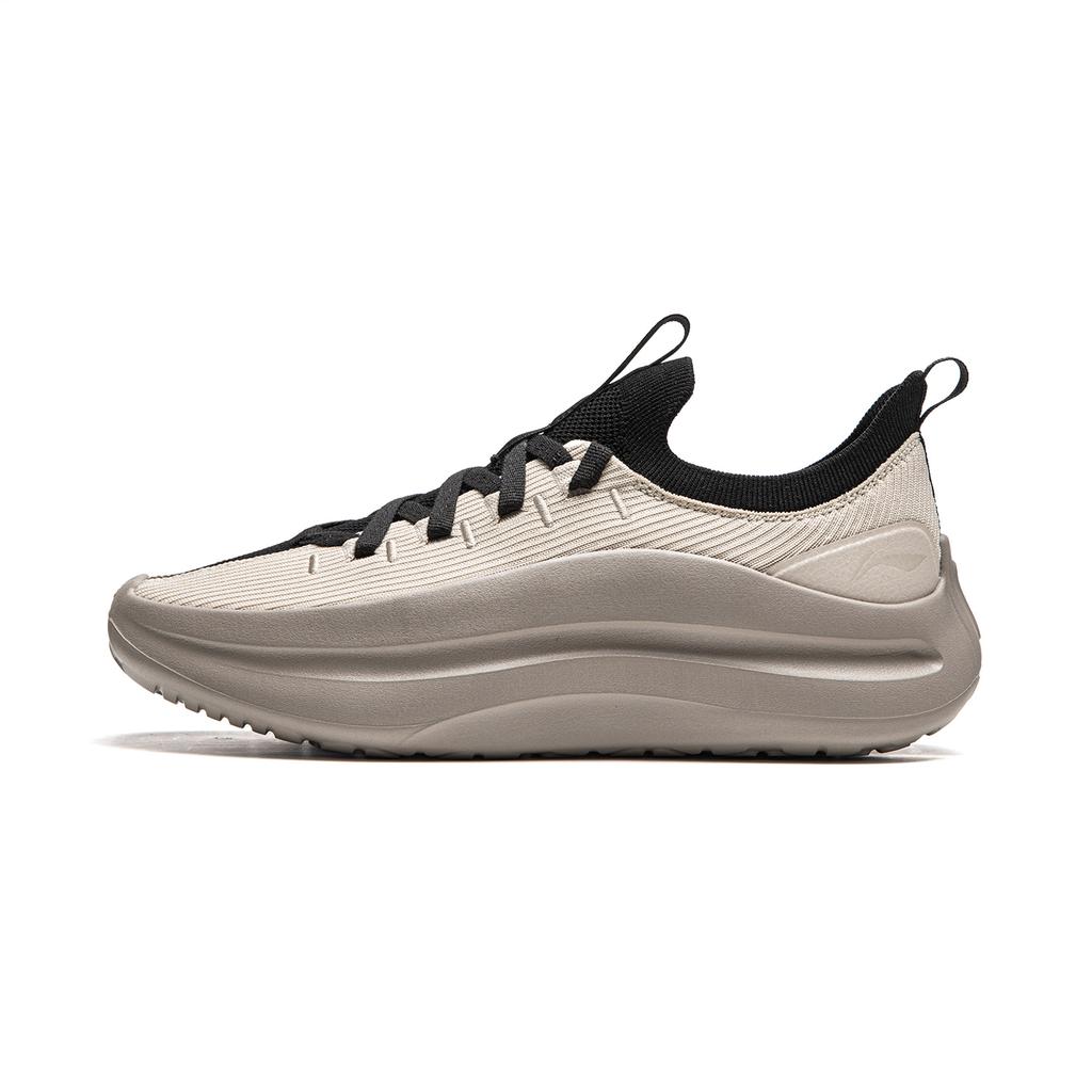 New LiNing Cloud Wave Cushioned Anti-Slip And Wear-Resistant Lightweight Low-Top Casual Shoes Men's Gray AGLU221-5