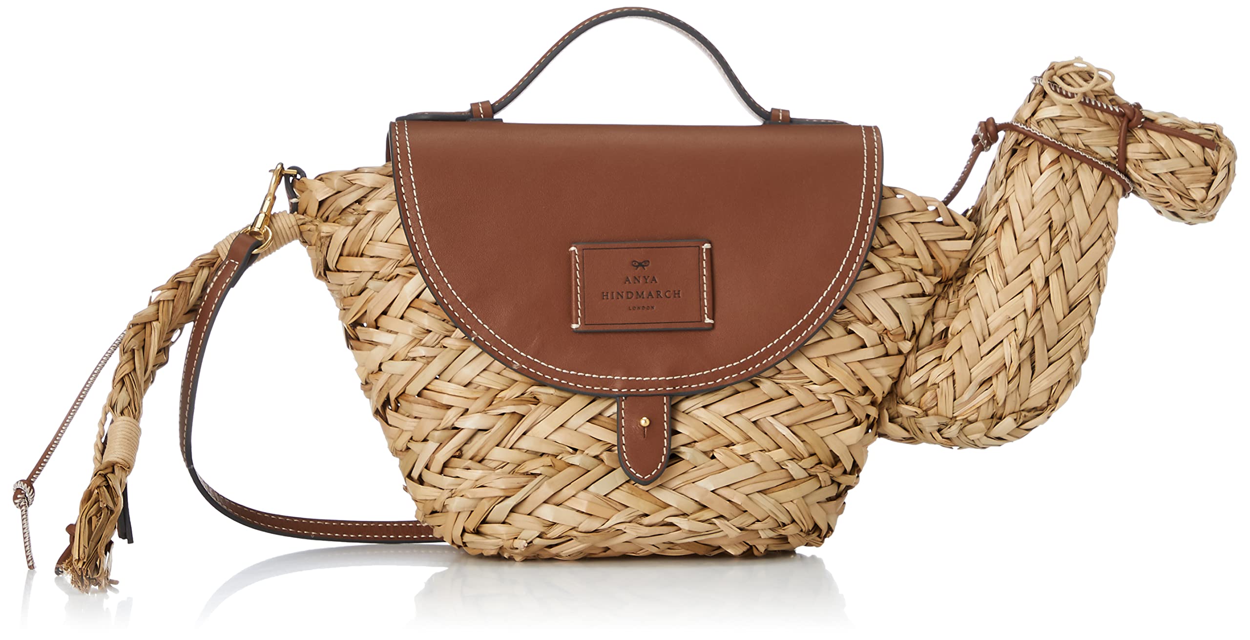 

Shoulder Bag Basket Crossbody Camel in Seagrass Natural [Anya Hindmarch] Women s [Item]