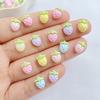 30Pcs New Cute Resin Small Strawberry Flat Back Ornament Jewelry Making Manicure Hairwear Accessories