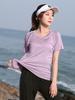 Plus Size Quick-Dry Women's Yoga T-Shirt - Summer Short Sleeve Loose Fit