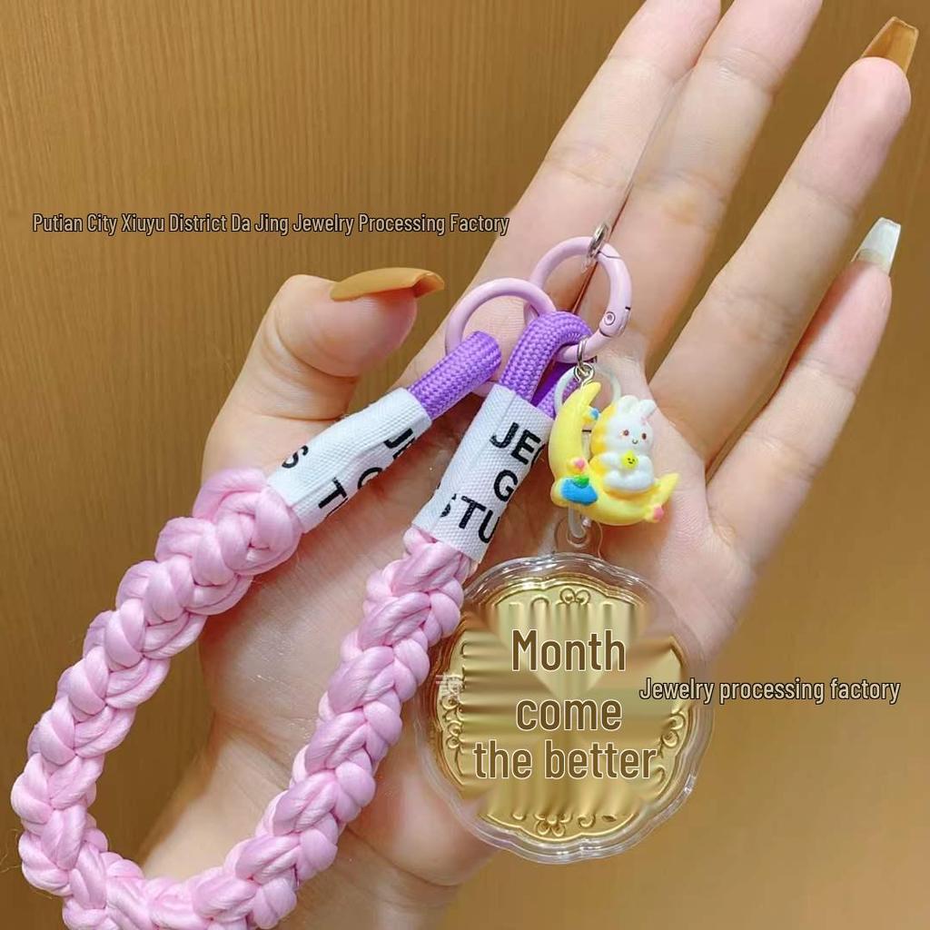 999 Fine Gold Lucky Bag Keychain Pendant & Phone Lanyard Gift