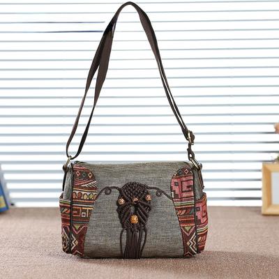 Ladies Canvas Handbag Girl Chinese Style Crossbody Bags For Women Versatile Leisure Handmade Shoulder Bags Female Purse