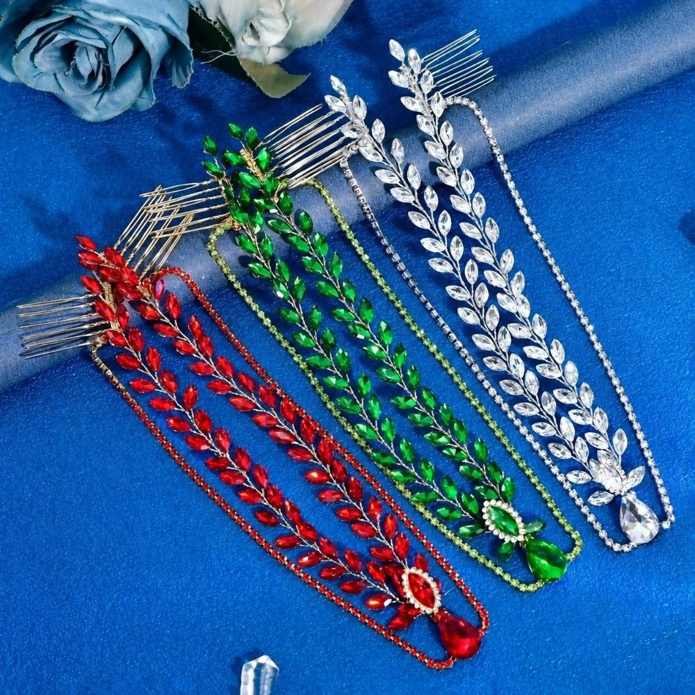 Shining Wedding Rhinestone Headband Solid Color Hair Comb Exquisite Women's Headwear Wedding