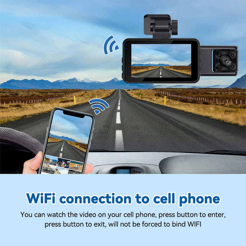 Neue Wifi 3 Kamera Auto Dvr Dash Cam FHD 1080P 3 Kanal Objektiv Dash Kamera Innenraum Dashcam Video Recorder Black Box Super Nachtsicht