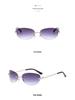Oval Frameless Y2K Sunglasses - Unisex European & American Street Style Fashion Accessory