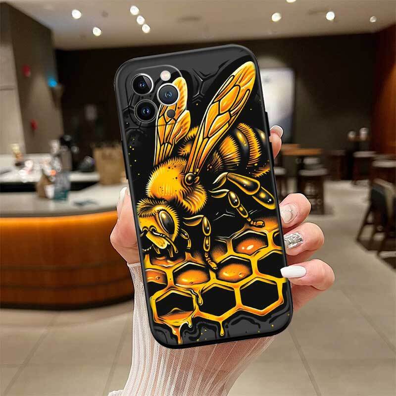 Art Bees Cartoon Phone Case for Redmi Note 12 12S 12C 13 13C 13R 14 14S 14R 14C 11A 13X A3 A3X A4 A5 Pro Max Plus