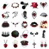 50 Sheets Rose Gothic Trendy Cartoon Style Stickers for Refrigerator & Suitcase