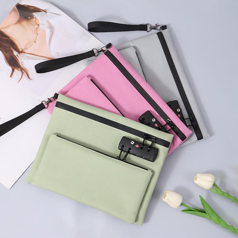 Secure Document & Gadget Storage Bag with Combination Lock
