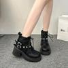 Fashion Versatile Women's 2025 Autumn New Platform Heightening Booties