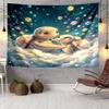 Underwater Two Sea Turtles Tapestry Room Decoration Wall Hanging for Living Room Bedroom, Dormitory, Birthday and Christmas Gifts
