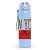 1PC New York Vintage Badge Print 750ml Color Plastic Sports Water Bottle Leakproof Flip Straw Lid Suitable for Sports Office Home Use