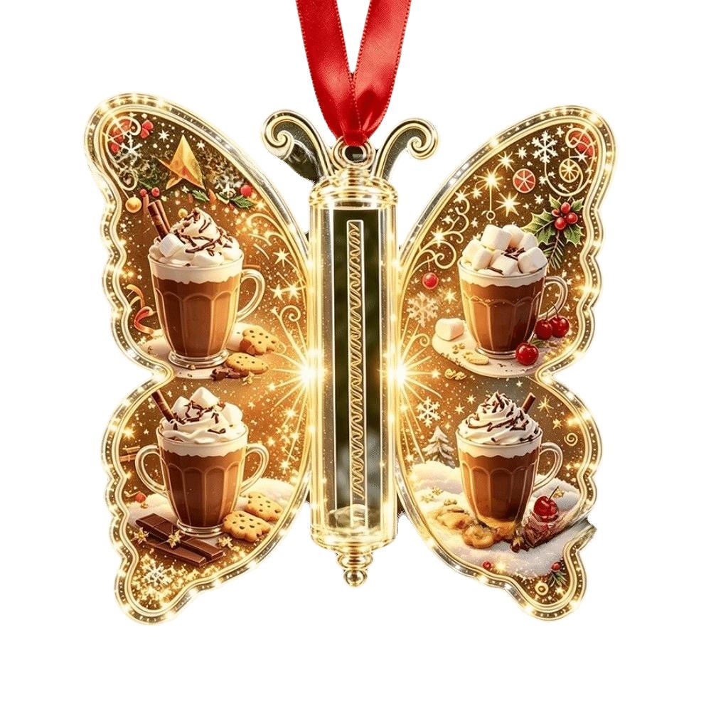 Santa Claus Christmas Tree Ornaments Snowman Butterfly Hanging Decorations Tree Top Decoration