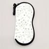 Rose Printed Sunglasses Case Portable Zipper Eyeglasses Pouch with Keychain Carabiner Waterproof Storage Bag Glasses Holder
