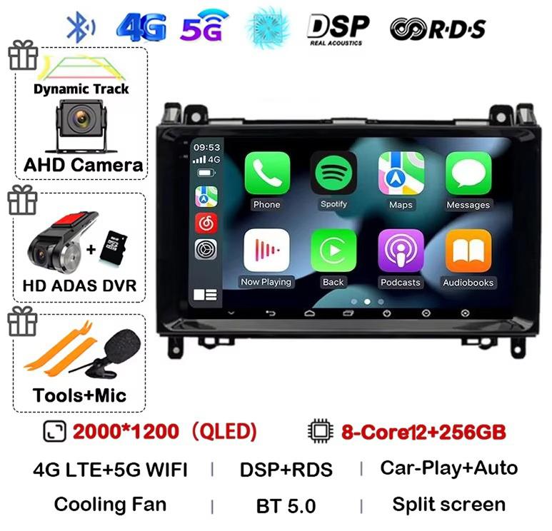 Android 14 Car Radio For Mercedes Benz B200 Sprinter W906 W639 AB Class W169 W245 Viano Vito Multimedia GPS Stereo Video Player