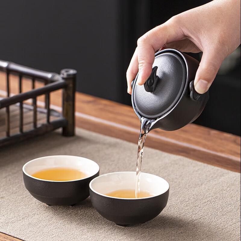 Wushiyuan Xiangyun Grey Ceramic Travel Tea Set