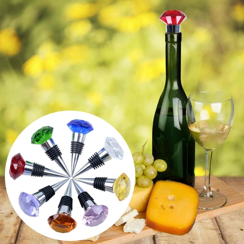 Premium Quality Creative Crystal Zinc Alloy Bottle Champagne Corks Red Wine Cork Reusable Wine Bottle Stoppers Kitch