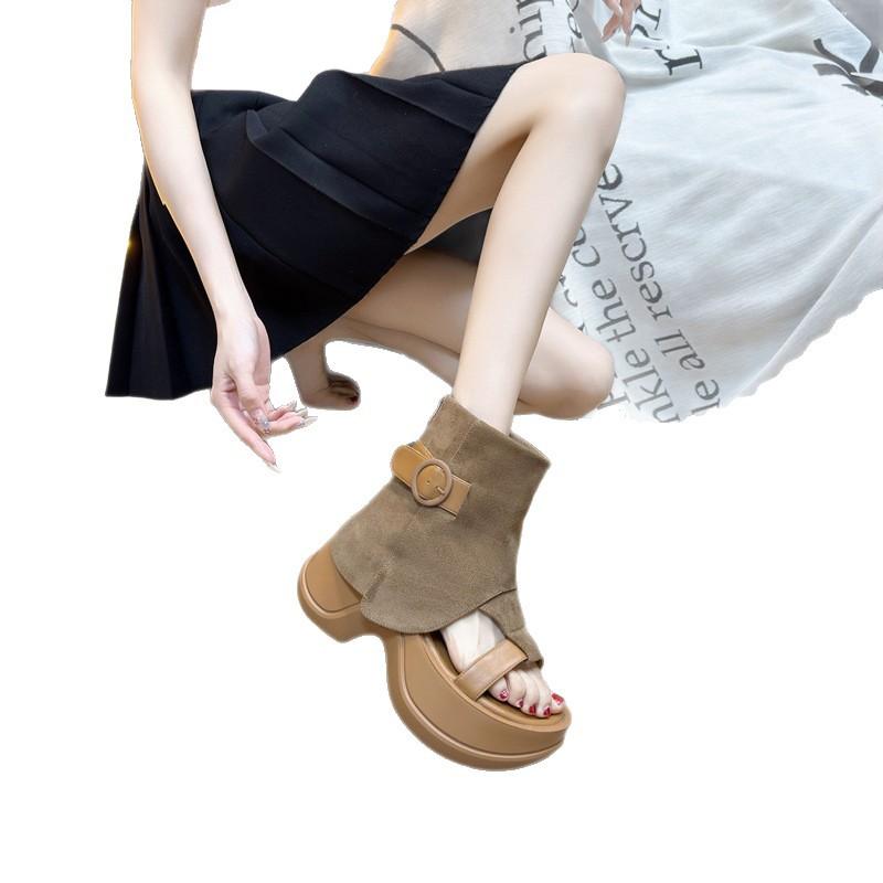 Height-increasing Trousers, Cool Boots, Women's Summer New Models, Small Toes, Retro Sandals, Platform Shoes