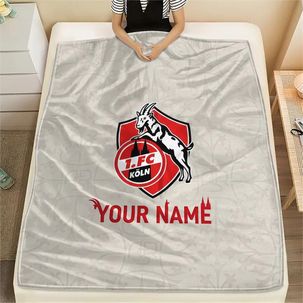 Custom Name 1.FC Köln Flannel Blanket, High quality Comfortable for All Seasons, Home Decor, Warmth and Comfort