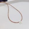 Elegant 2m Zircon Beaded Clavicle Chain: 26-Letter Deep Sea Shell Necklace for Women.