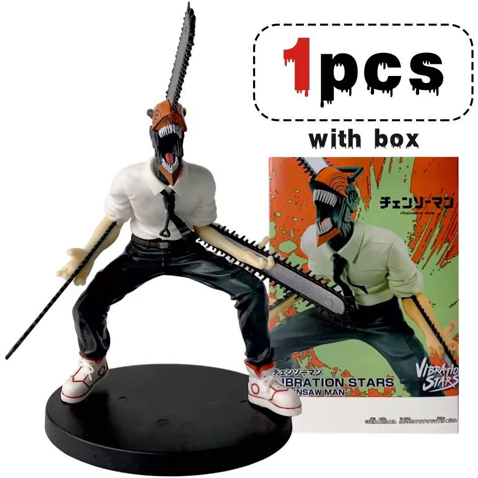 Original Chainsaw Man Anime Model Denji Action Figure PVC Chainsaw Man Noodle Stopper Figurine Adult Set Model Toy