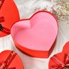 New Bowknot Silk Ribbon Gift Box Red with Cover Packaging Paper Box Heart-shaped Present Boxes Valentine's Day