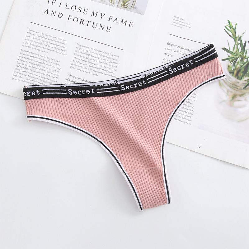 Women's Sexy Thong Thread Pure Cotton Crotch T Pants Women's Erotic Low Waist Underwear Panties