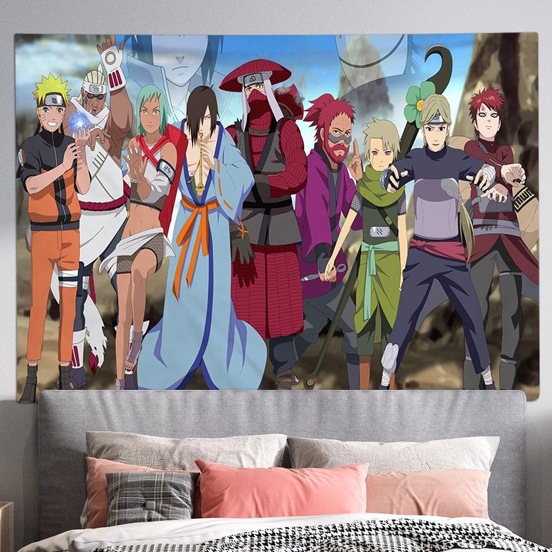 Living Room Background Cloth, Bedroom Hanging Cloth, Japanese Cartoon Anime Tapestry, Room Wall Carpet