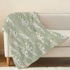 Lightweight Floral Flannel Blanket – Soft, Skin-Friendly Cozy Throw for Home, Christmas & Halloween Decor