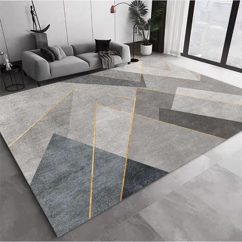 Modern Geometric Dirt Resistant Carpet Large Living Room Rug Simple Light Luxury Bedroom Carpet All Spread