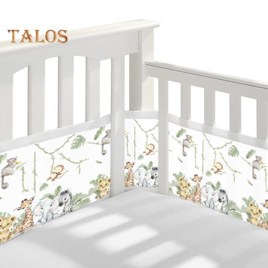 Căptușeală respirabilă pentru pătuț cu curele față-verso, barieră de siguranță din plasă, instalare ușoară, protecție pentru membre, bară de protecție pentru pătuț