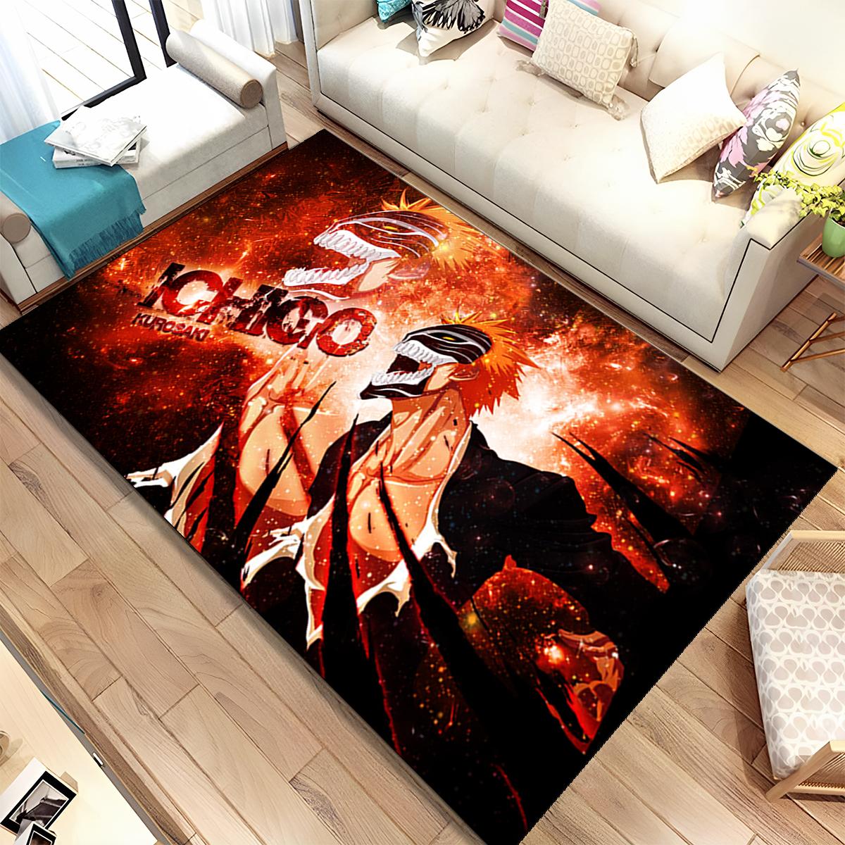 

3D-аніме Bleach Японський мультфільм Килимок, килимок для дому, вітальні, спальні, дивана, килимок, дитячий нековзкий килимок, подарунок 40x60cm(15x23in)