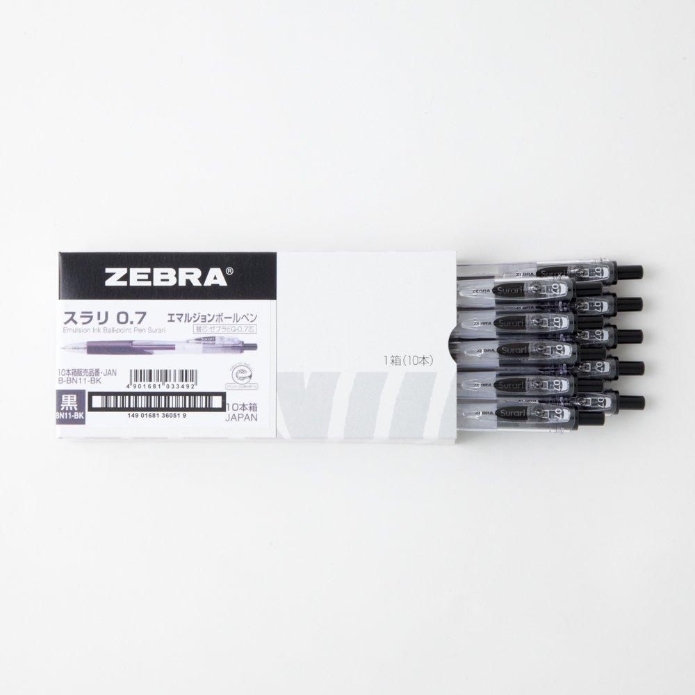 Zebra Slurry Ballpoint 10 Oil-Based Pen, 0.7 Black, Pens, B-BN11-BK